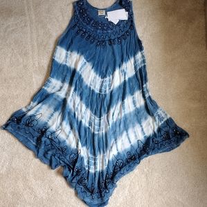 Exist Boho Beach Tie Dye Asymmetrical Dress